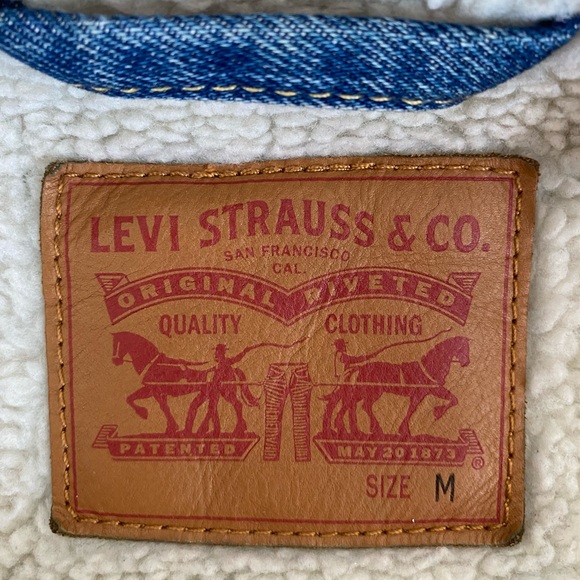 Faux Shearling Trucker Television Denim Jacket - Medium - Picture 2 of 4